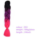 Black Star Hair Ombre Jumbo Extensiones de cabello trenzado Trenzas retorcidas de 24 pulgadas Fibra de cabello sintético para trenzado retorcido para mujeres