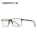 MERRYS DESIGN Men Anti Blue Ray Light Blocking Glasses UV400 Glasses For Computer Titanium Alloy Glasses S2170FLG