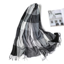 2022 Plaid Frauen Hijab Schal Pashmina Dame Tücher Foulard Stirnband Quaste Kaschmirähnliche Winter Schals Warme Weibliche Wraps Bandana
