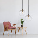 Modern minimalist pendant lights restaurant creative bedroom bedside bar gradient golden glass ball pendant light