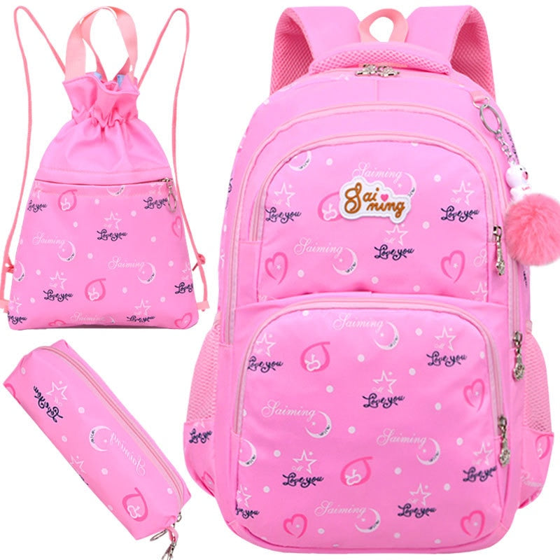 Children School Bags Girls Orthopedic Backpack Kids princess Backpacks set schoolbags Primary School backpack Kids mochilas