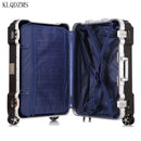 KLQDZMS 20"24"29inch aluminum frame rolling luggage spinner on wheel men women carry on travel suitcase trolley bag