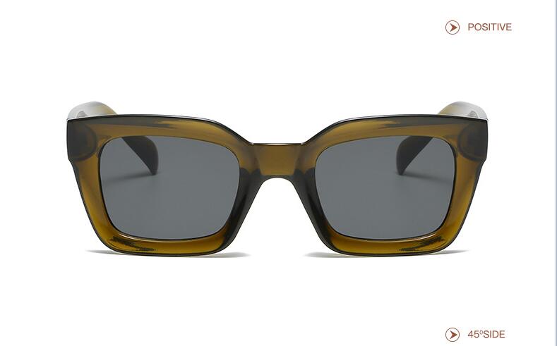 Vintage  Square Sunglasses Women UV400 Retro Big Designer Large Frame Sun Glasses Black Shades Ladies Eyewear UV400