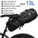 NEWBOLER Bike Bag Waterproof 13L Large Capacity Bicycle Saddle Bag Cycling Foldable Tail Rear Bag MTB Road Trunk Bikepacking