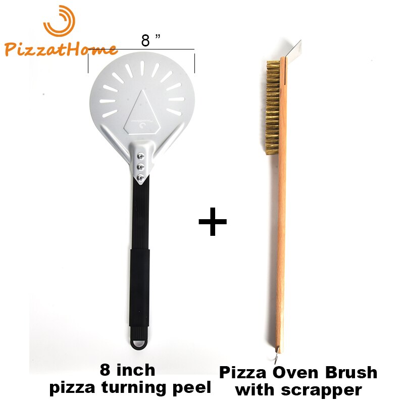 PizzAtHome 7/ 8/ 9 Inch Perforated Pizza Turning Peel Pizza Shovel Aluminum Pizza Peel Paddle Short Pizza Tool Non-Slip Handle