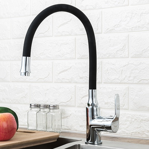 Frap Silica Gel Nose Any Direction Rotating Kitchen Faucet Cold and Hot Water Mixer Torneira Cozinha Single Handle Tap F4353