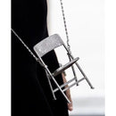 Bling Mini Chair Super Cute handmade Rhinestone Messenger Folding Chair for Personal Decor Desk Decor Home Accessories