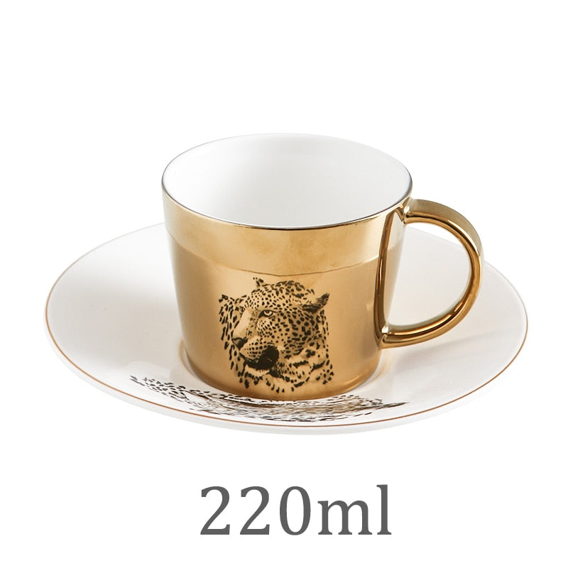 Creative Horse Anamorphic Cup Mirror Reflection Cup Hummingbird Mug Luycho Coffee Tea Set With Coaster 90ml-220ml