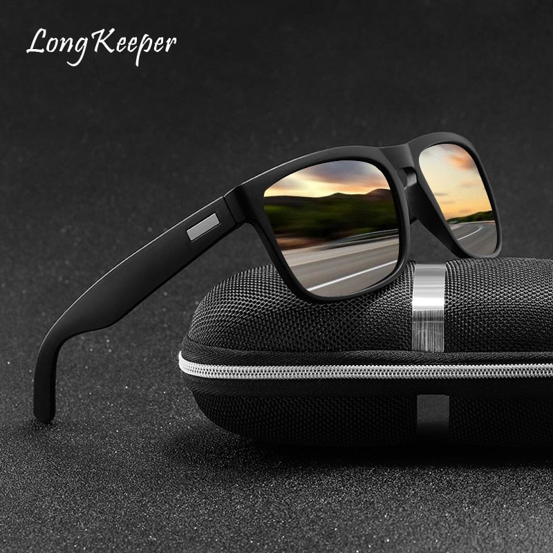 LongKeeper High Quality New Sunglasses Men Women Mirror Polarized Glasses UV400 Men's Driving gafas Unisex Sun Glasses oculos