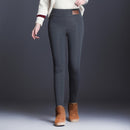 OUMENGK 2022 New Fashion High Waist Autumn Winter Women Thick Warm Elastic Pants Quality S-5XL Trousers Tight Type Pencil Pants