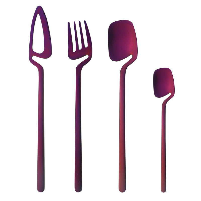 Knives Fork Tea Spoon Dinnerware Flatware 18/10 Stainless Steel Tableware Matte Vintage Cutlery Set Party Kitchen Silverware Set