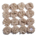 240 Uds., 5,5 cm, 2 ", racimo de perlas, centro de diamantes de imitación, Flor de pelo de gasa, flor para coser a mano, Boutique para diademas de bebé