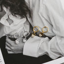 WANTME Fashion Princess Crown Pave Crystal Zircon Pendant Stud Earrings for Women Genuine 925 Sterling Silver Punk Jewelry Gift