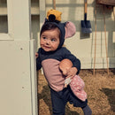 MILANCEL Autumnn Babykleidung Maus Neugeborene Decke Schlafanzug Niedlicher Kleinkind Pyjama Mode Mit Kapuze Säuglingsspielanzug