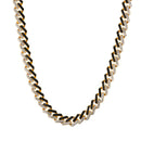 Hip Hop Iced Out Miami Zircon 15MM Bling Cuban Full Pave Rhinestone Collar de hombre Collares de color plateado para hombres Joyería