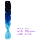 Black Star Hair Ombre Jumbo Extensiones de cabello trenzado Trenzas retorcidas de 24 pulgadas Fibra de cabello sintético para trenzado retorcido para mujeres