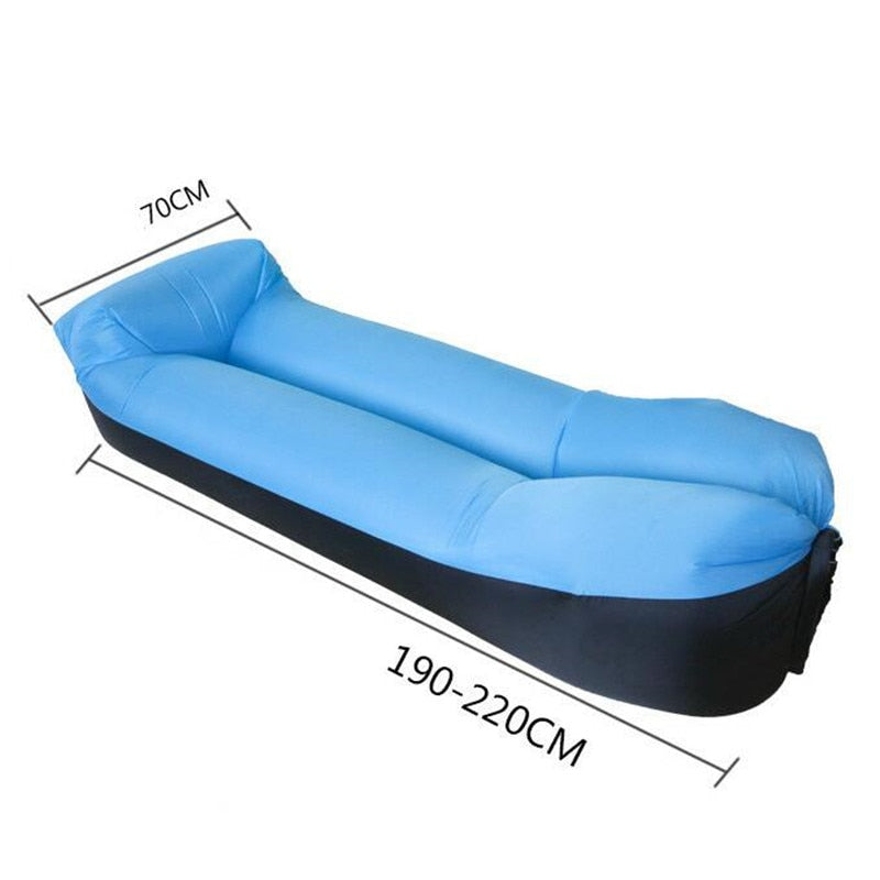 Outdoor Fast Inflatable Air Sofa Bed Quality Sleeping Bag Inflatable Air Bag Lazy Bag Beach Sofa