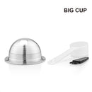 ICafilas BIG & Small CUP Espresso Capsulas ReusableNespresso Vertuoline & Vertuo Stainless Steel Refillable Coffee Filter  Pods