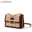 LA FESTIN 2021 New Niche Chain Satchels Organ Designer Women Retro Shoulder Fashion Messenger Square Bag Luxury Leather Handbag