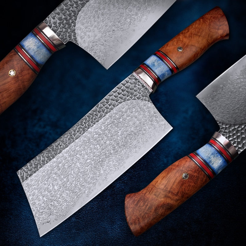 PEDWIFE, cuchillo de carnicero chino de acero de Damasco de 7 pulgadas, cuchillo de Chef, cuchillos de cocina de acero inoxidable, cuchillos para rebanar, herramientas de cocina