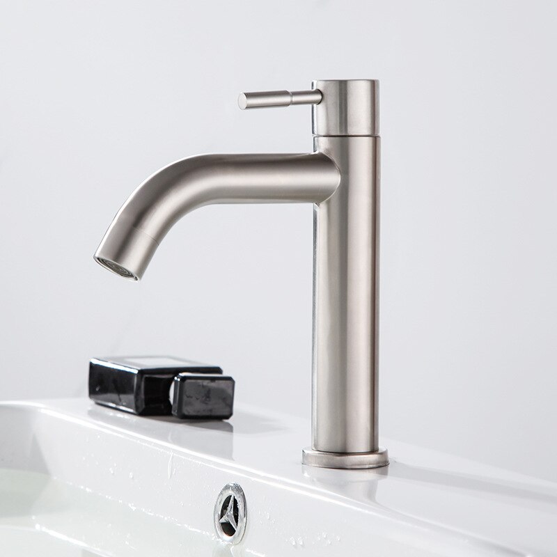 Grifo de lavabo táctil SDSN SUS304 de acero inoxidable, grifo de lavabo de baño frío único con Sensor, grifo de lavabo negro, grifos de Control táctil