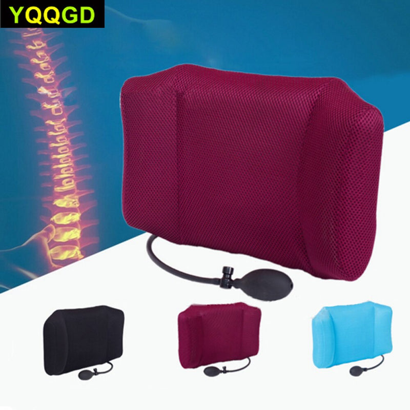 1 Stück tragbare aufblasbare Lordosenstütze Kissen für den unteren Rücken – für Bürostuhl und Auto Ischiasnerv Schmerzlinderung