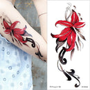 temporary armband tattoos waterproof temporary tattoo sticker flower lotus tattoo sleeve women wrist arm sleeves tatoo fake girl