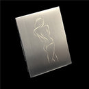 Alalinong Codex Gigas Stainless Steel Cigarette Case Ultra Thin Metal Universal Cigarette Box Wire Drawing Process Smoking Beast