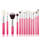 Jessup Professional Makeup Brushes Set 15pcs Make up Brush Natural-synthetic Foundation Powder Detail Eye Brush Pearl White T222