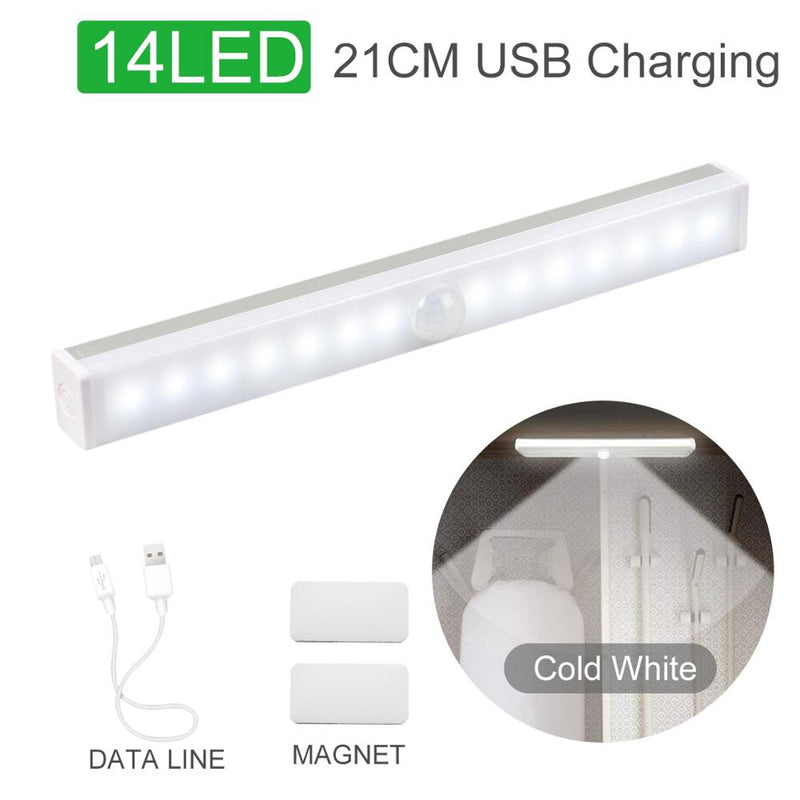 USB/Battery Motion Sensor Light Under Cabinet Light for Bedroom Wardrobe Kitchen Staircase Closet Led Light Lamp Home Decoration