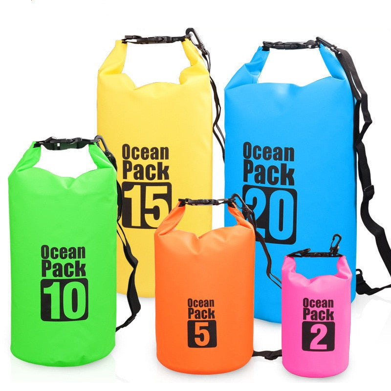 Wasserdichte Trockentasche mit Riemen PVC-Rucksack Schwimmtasche für die Aufbewahrung im Freien, Camping, Reisen, Schwimmen, Strandangeln