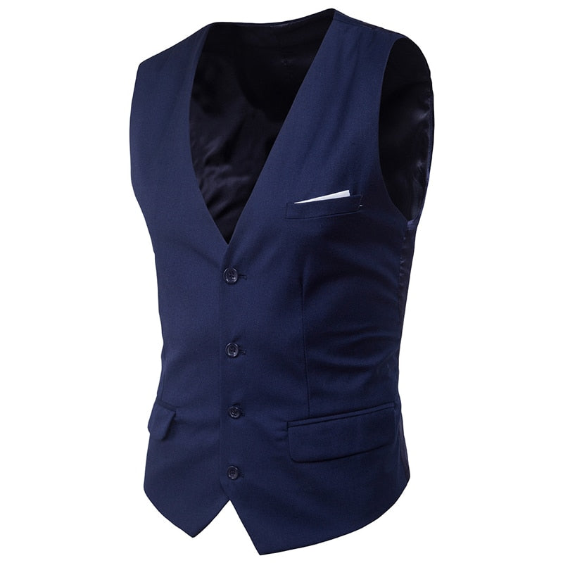 Black Suit Vest Waistcoat Men 2020 Brand New Slim Fit V Neck Dress Vests Mens Formal Business Wedding Tuxedo Chaleco Hombre 6XL