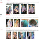 FREEDOM Synthetische Spitzeperücken Lange Natürliche Welle 30 Zoll Omber Blue Rainbow Color Pink Hair Perücken Hitzebeständige Faser Cosplay Perücken