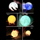 Customized 3D Print Moon Lamp 2/16 Colors  Change USB Rechargeable Night Light Touch/Remote Control Valentine&