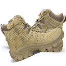 Botas militares de cuero de marca de alta calidad para hombre de invierno/otoño, barcos de combate tácticos de fuerza especial para el desierto, zapatos para exteriores, botas de nieve