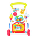 Baby Walker Multifunction Infant Stand-to-Sit Toddler Four Wheels Trolley Kids Learning Walking Toddler Toys Piano Drawing Gift