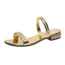 Sommer Damen Sandalen Glitzer Pumps Schuhe Bequeme Damensandalen Gold Silber High Heels Damen Footwear Slip On Sandalen I121