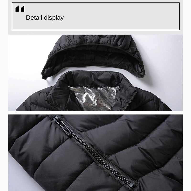 4 Bereiche Winter Outdoor Charging Heizjacken Temperatur Beheizte Jacken USB Herren Damen Warme Sport Thermische Beheizbare Weste