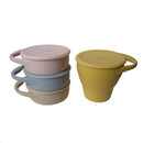 New Colors Baby Silicone Snack Cup Toddle Portable Food Storage Box Portable Snacks Container BPA Free Silicone Soft Lid