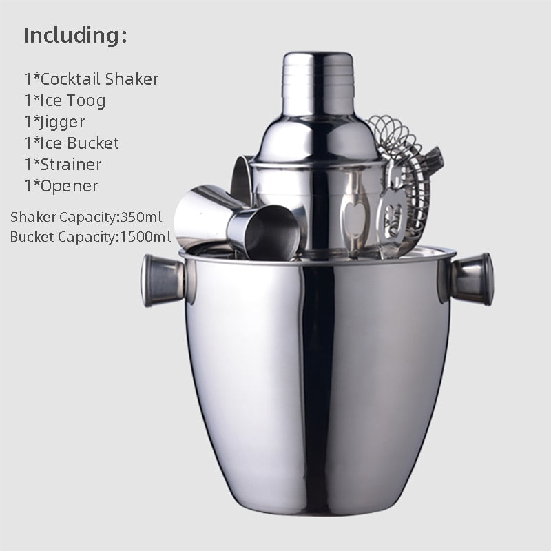 Wine Coctelera Batidora Boston Recipe Mixer Shaker Bartender Barware Kit Kitchen Bar Tools Stainless Steel Cocktail Shaker Set