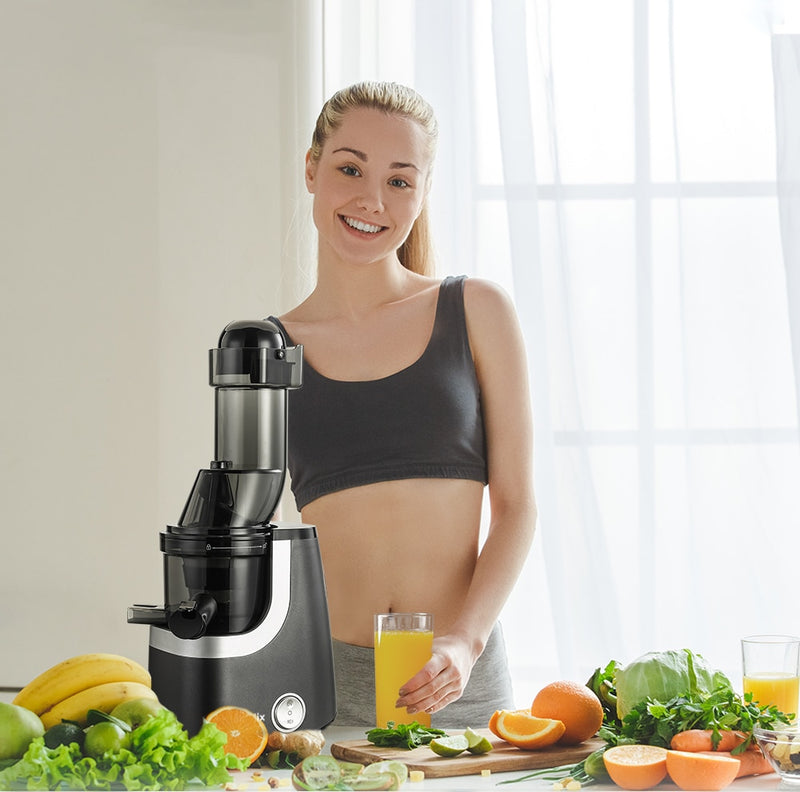 BioloMix Wide Chute Slow Masticating Juicer, BPA FREE Cold Press Juice Blender for High Nutrient Fruit and Vegetable Juice