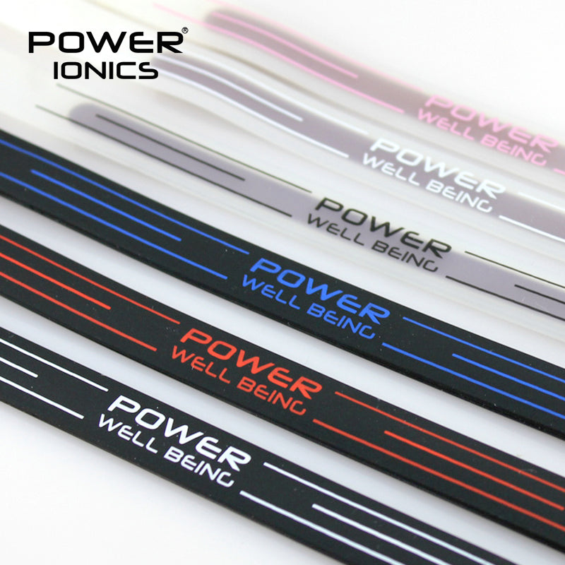 Power Ionics bio health benifits ion balance power therapy silicone sports choker tourmaline germanium wristband bracelet
