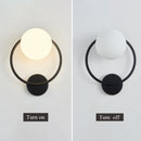 Post-modern Simple Interior Wall Lamp Glass Bedroom Light luxury Round Corridor Stair Nordic Led Wall Lights Fixture Black Gold