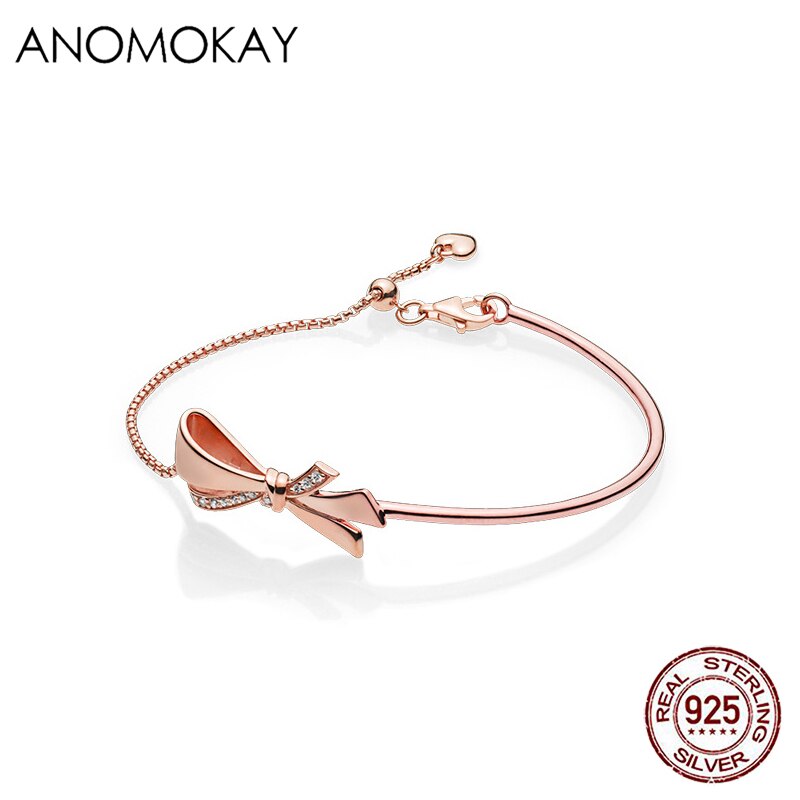 Anomokay nuevo 100% Plata de Ley 925 lindo pequeño León brazaletes pulseras para niños moda regalo de cumpleaños S925 joyería de plata