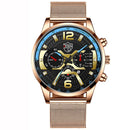 Luxury Mens Bracelets Watches Fashion Men Stainless Steel Mesh Belt Quartz Watch Business Casual Male Clock relogio masculino