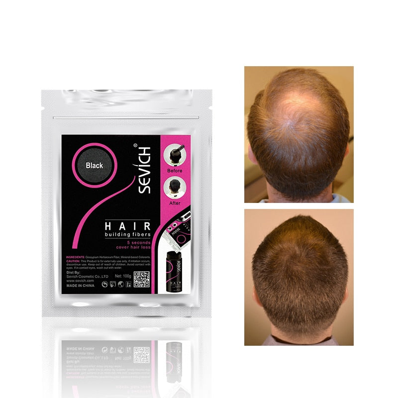 Sevich 500g Hair Building Fiber Refill Hair Thinning Thickening Hair Growth Fiber Keratin Fiber For Hair Anti Hair Loss Products