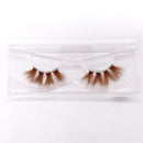 Xinemilin BLONDE 3D mink fake lashes wholesale natural individual brown false eyelashes makeup 15 25mm lash extension supplies