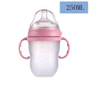 Baby Bottle Breastmilk Wide Neck Soft Silicone Feeding Container Baby Water Bottle kids Nursing Bottles