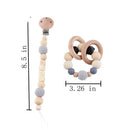 Baby Toys Silicone Beads Teethers Wooden Rings Handmade Bracelet Pacifier Chain Clips Teething Pram Stroller Bell Baby Products