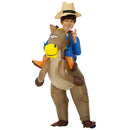 40 to 59 Inch Tall Kids Gift Animal Halloween Costume for Kids Inflatable Cowboy Ride Horse Children&